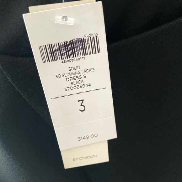 NWT Chico's So Slimming Jackie Black Dress Size XL - Picture 10 of 12